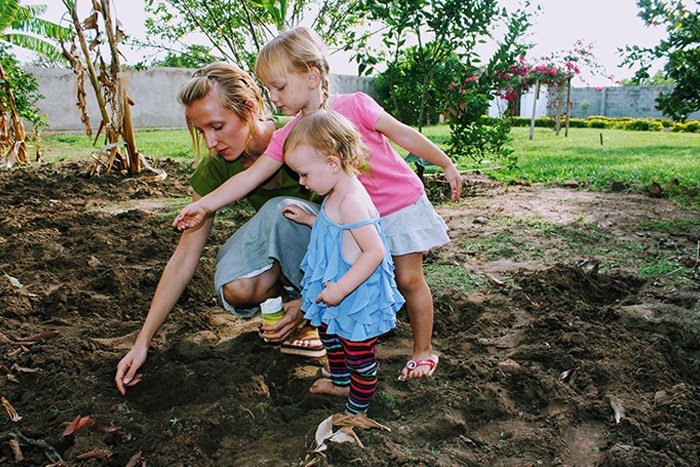 Andrea Playing With Her Daughters